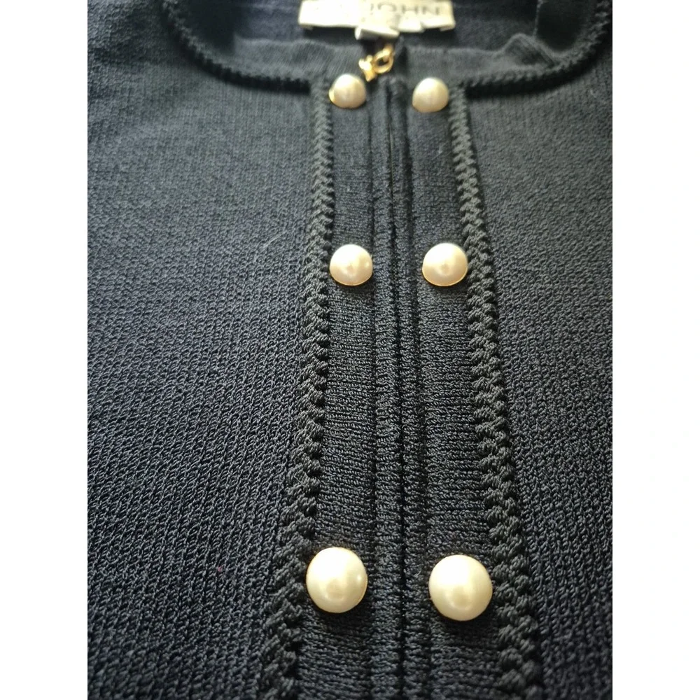 St. John Collection By Marie Gray Wool Black Blazer - Size: 8